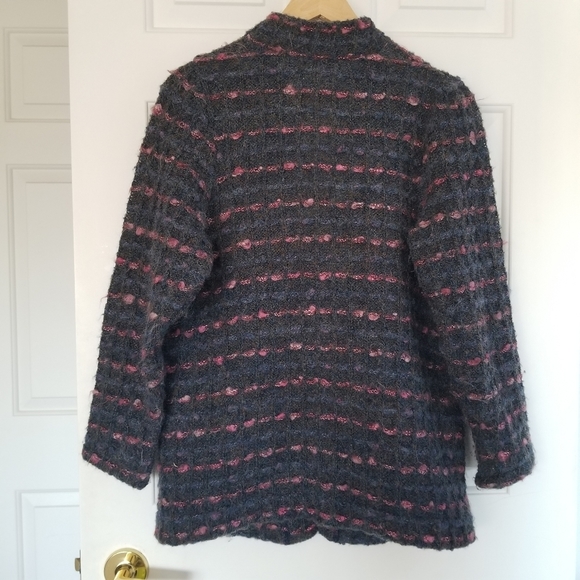 Sold VINTAGE 100% Wool Multicolor Cardigan - Picture 5 of 13